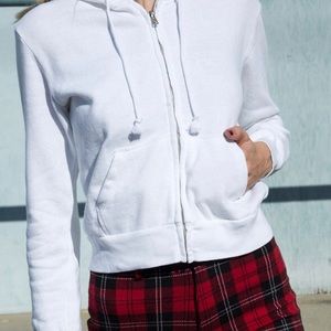 Cropped white PacSun jacket